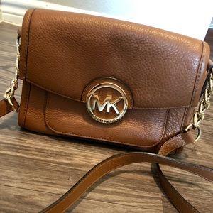 Michael Kors Tan Leather Crossbody Bag